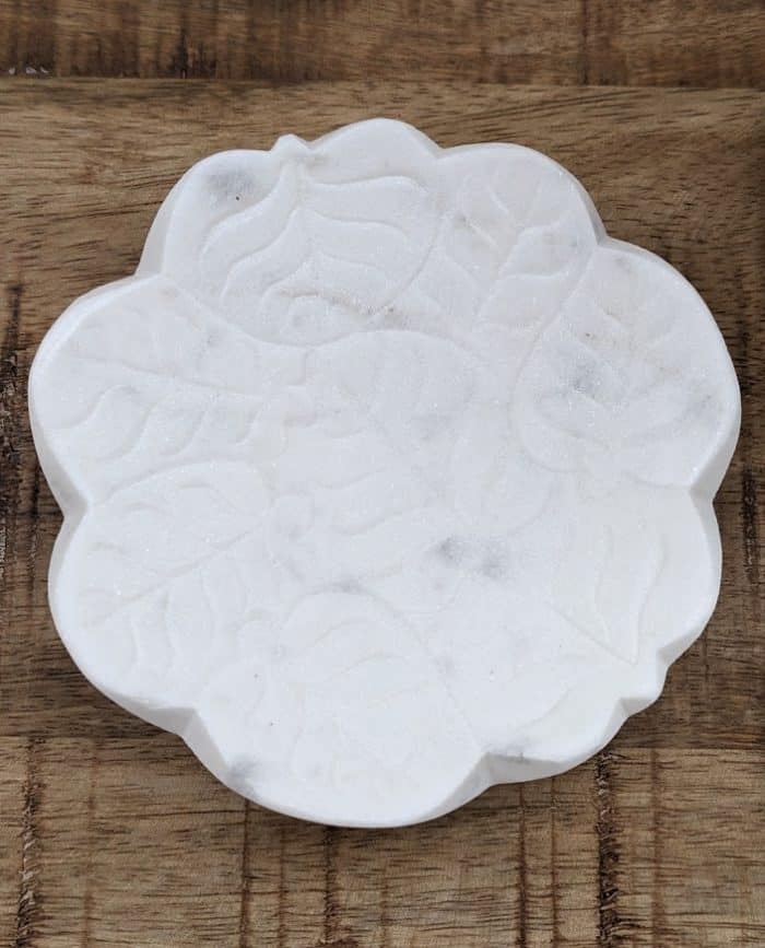 Bianco Marble Leaf Trinket Bowl Product
