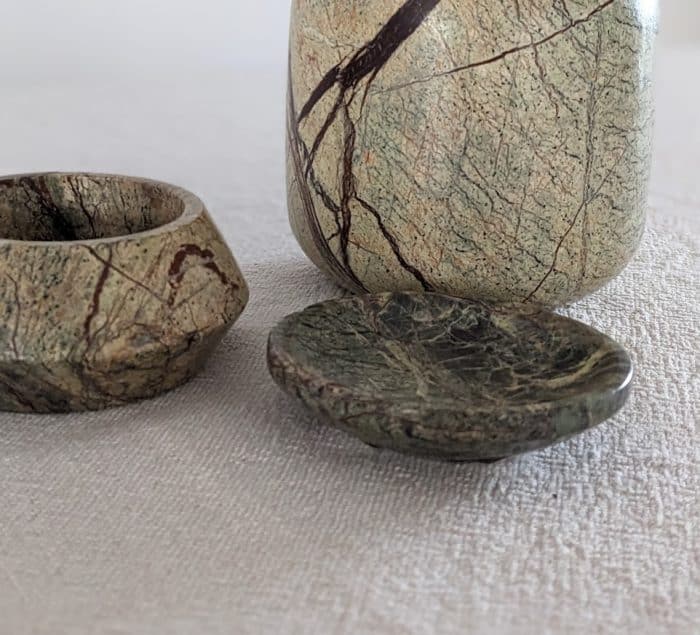 Forest Green Marble Trinket Bowl