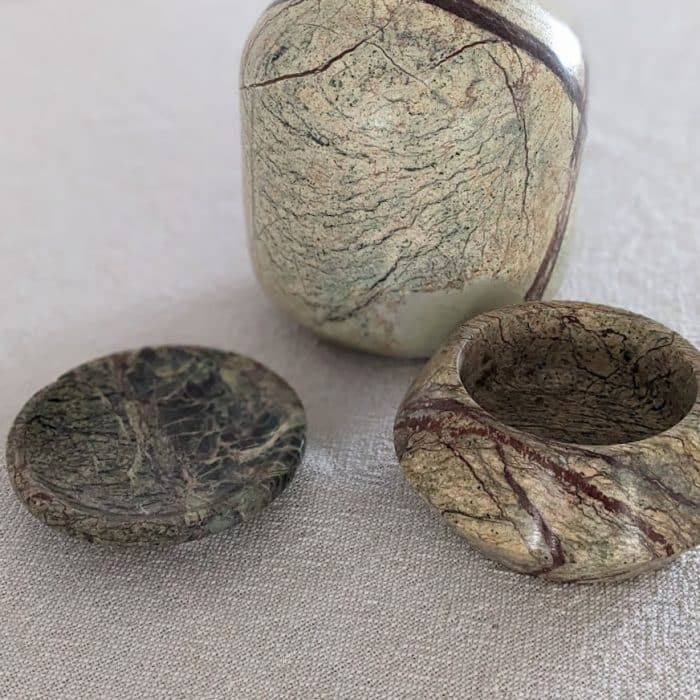 Forest Green Marble Trinket Bowl