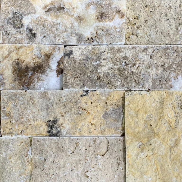 Rustic Travertine Cladding Farmhouse Classic Travertine Splitface Wall Cladding - 610 x 150mm - SD&CO