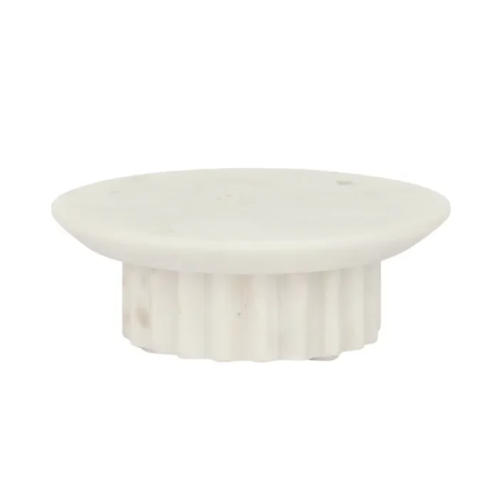 Encote Arctic White Marble Candle Plate