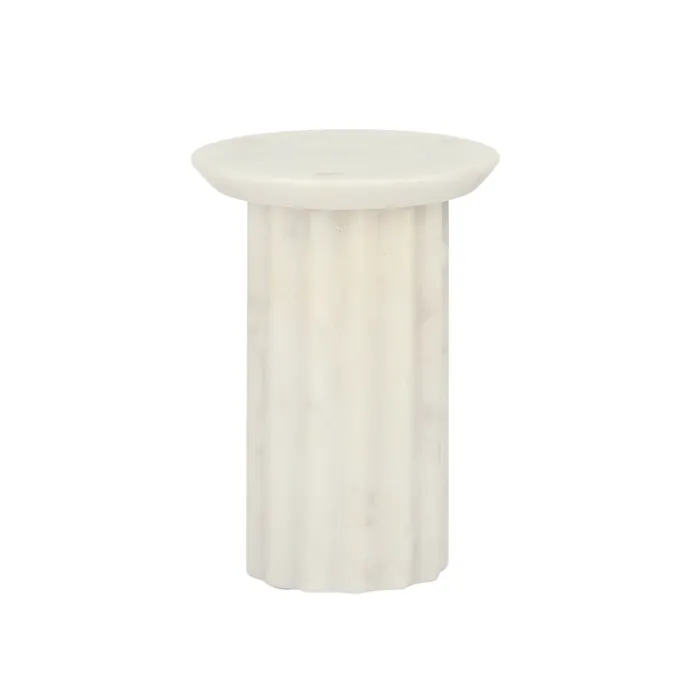 Encote Arctic White Marble Plinth Small