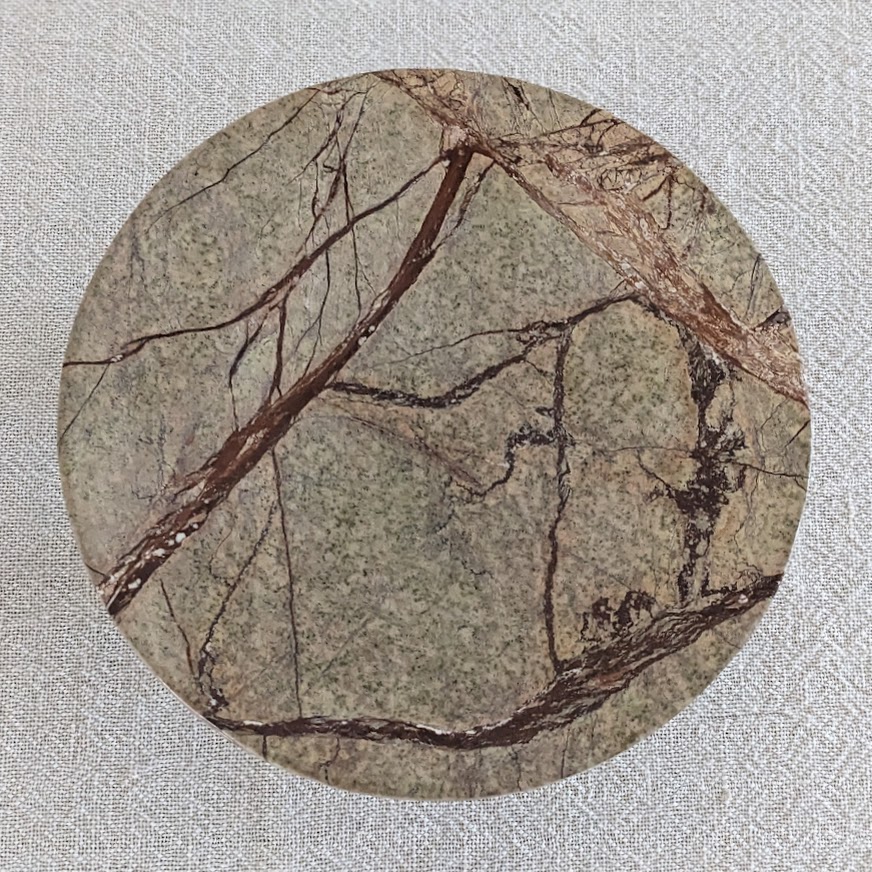 Forest Green Marble Footed Plate