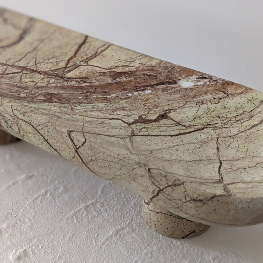 Forest Green Marble Footed Platter