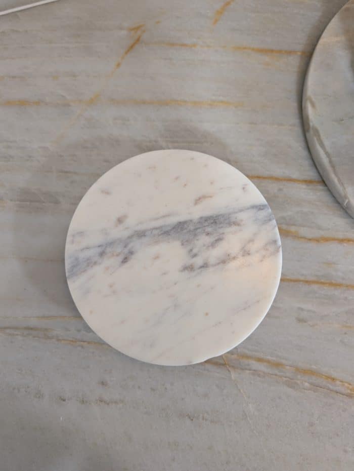 *Imperfect Encote Arctic White Marble Candle Plate - Image 6