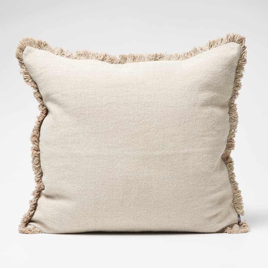 Luca Boho Linen Cushion Natural