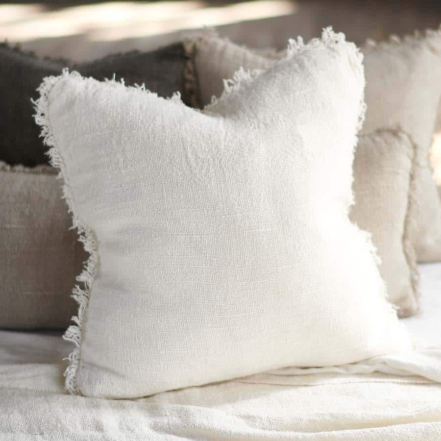 Bedouin Linen Cushion Ivory