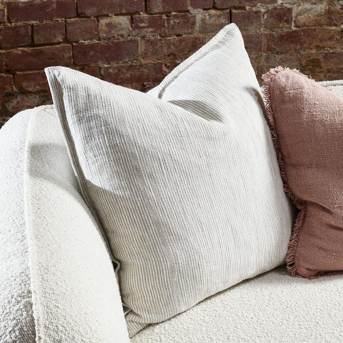 Eadie Lifestyle Myra Cushion Natural w/White Stripe