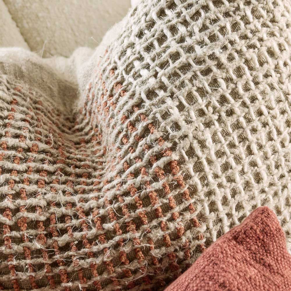 Eadie Lifestyle Granita Linen Cushion Rust