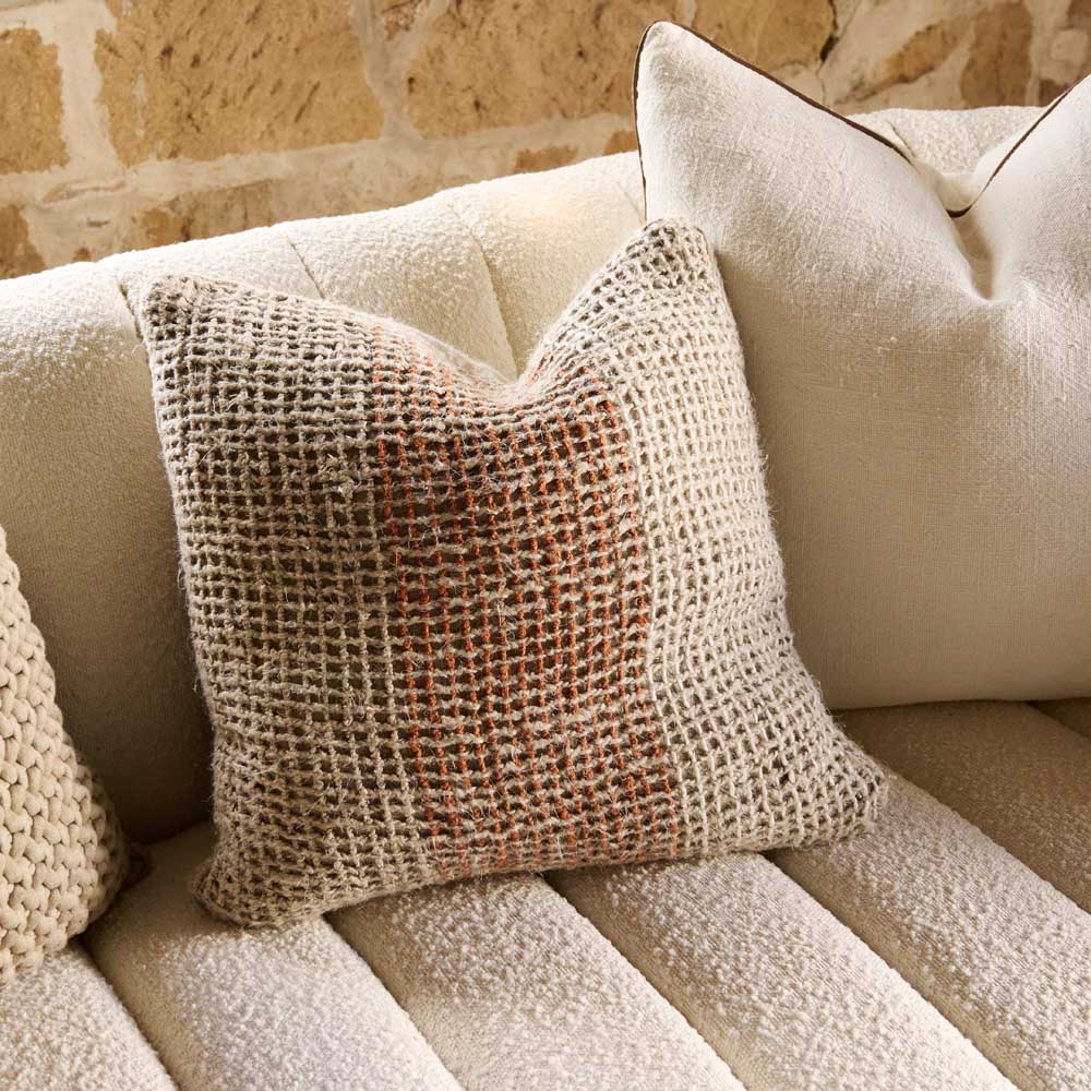 Eadie Lifestyle Granita Linen Cushion Rust