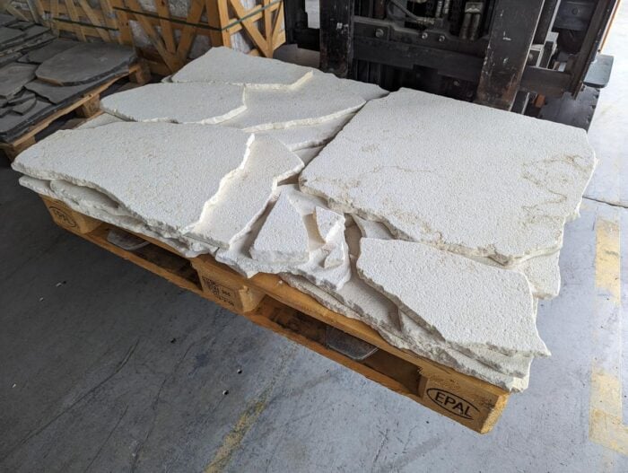 Crema Novelda Sandblasted & Tumbled Limestone Random Crazy Paving - Image 7