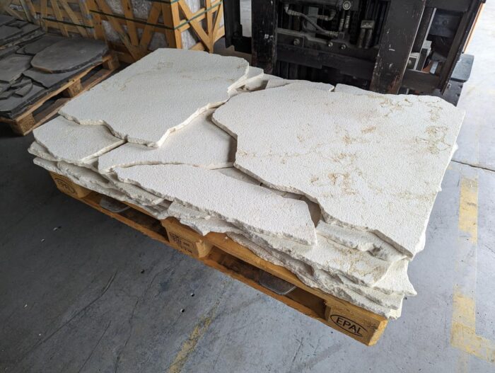 Crema Novelda Sandblasted & Tumbled Limestone Random Crazy Paving - Image 6