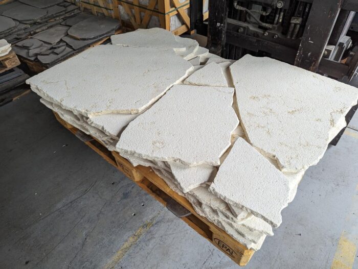 Crema Novelda Sandblasted & Tumbled Limestone Random Crazy Paving - Image 5