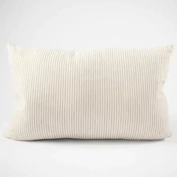 Marina Cushion - Off White/Silver Grey Stripe - Image 2