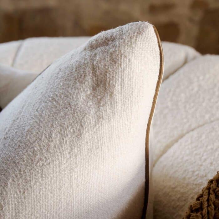 Muse Linen Cushion - Off White - Image 8