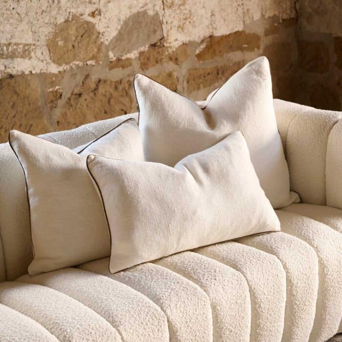 Muse Linen Cushion - Off White - Image 5