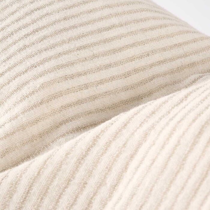 Marina Long Lumbar Cushion - Off White/Natural Stripe - Image 2