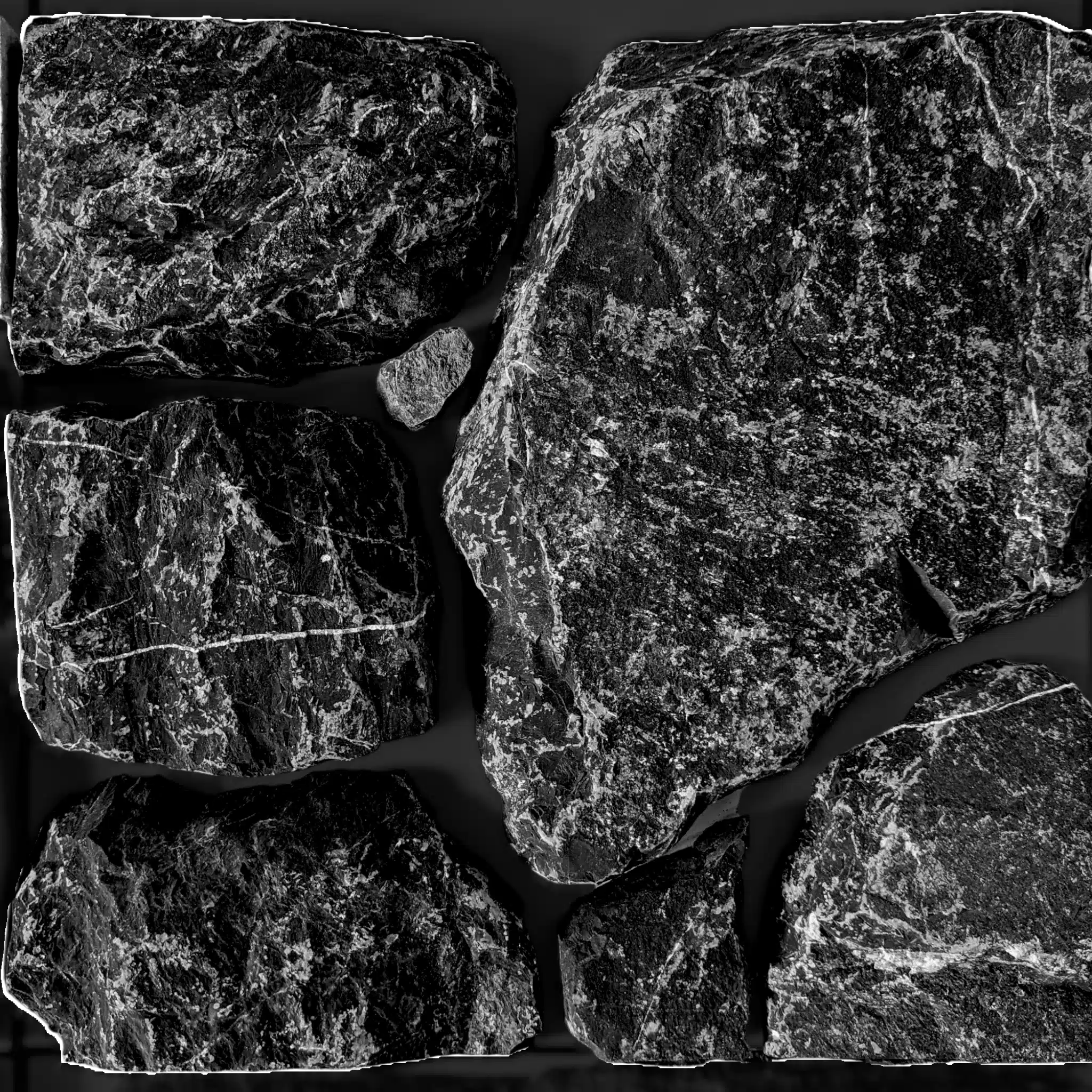Midnight Loose Random Stone Wall Cladding Stone Design & Co