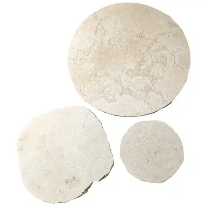 Crema Novelda Brushed & Tumbled Organic Steppers by Stone Design & Co