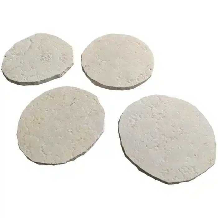 Crema Novelda Brushed & Tumbled Organic Steppers by Stone Design & Co