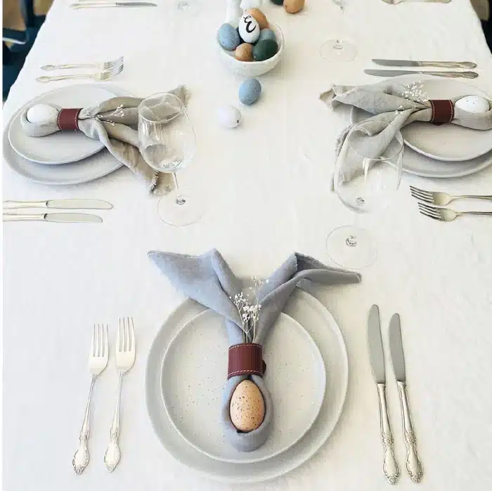 Soft Leather Napkin Rings Set - Image 3