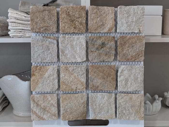 Arizona Sandstone Cobblestone 90 x 90 x 20mm by Stone Design & Co