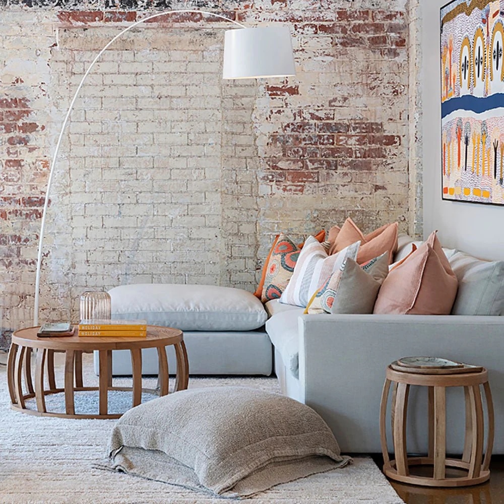 Oskar Linen Floor Cushion - Image 2