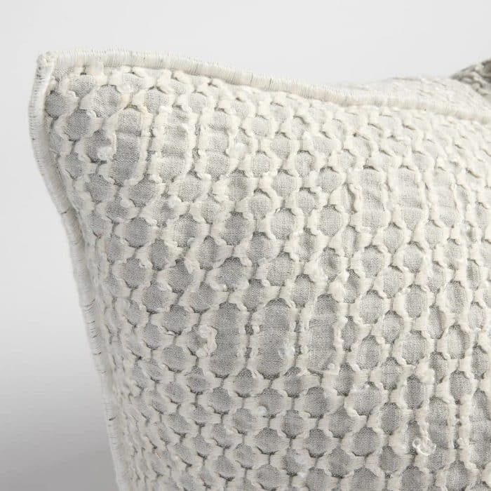 Angler Cushion - Soft Blue/ Off White - Image 4