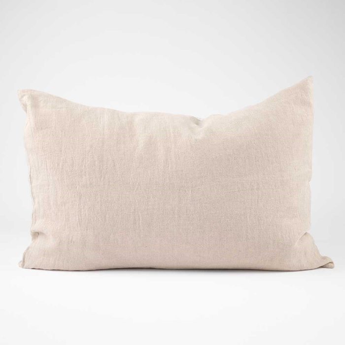 Marina Reversible Pillowcase Set - Natural Stripe - Image 3