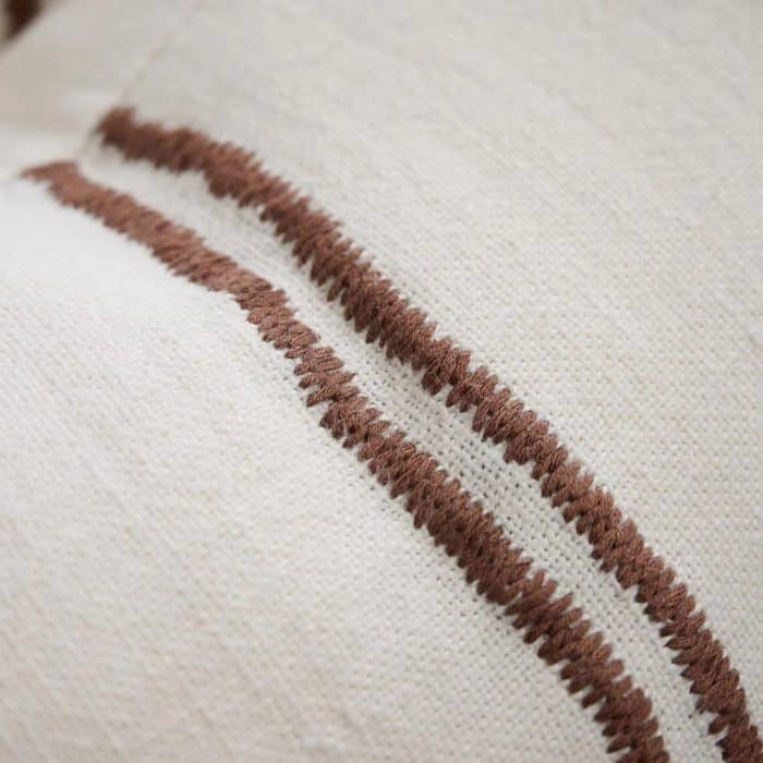 Orion Cushion - Off White/ Chocolate - Image 3