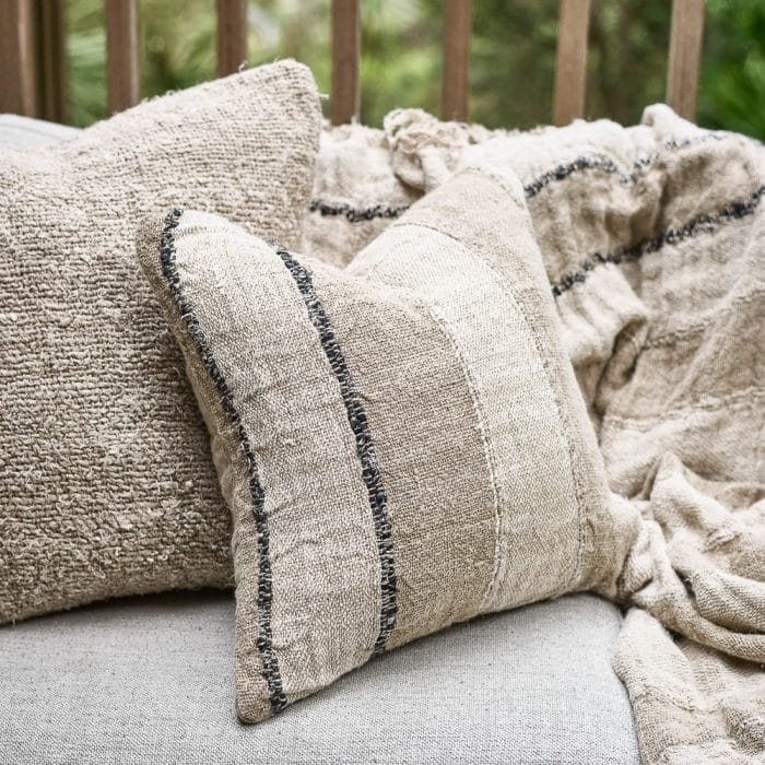 Retreat Cushion - Natural/ Ivory/ Black - Image 2