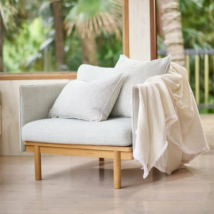 Angler Cushion - Soft Blue/ Off White - Image 6
