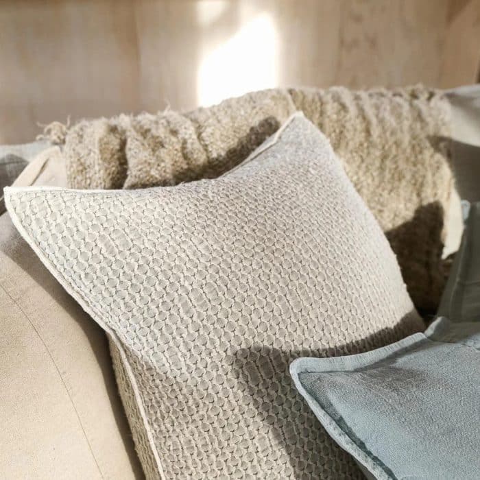 Angler Cushion - Soft Blue/ Off White - Image 7