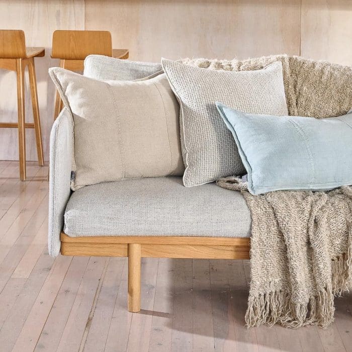 Angler Cushion - Soft Blue/ Off White - Image 8