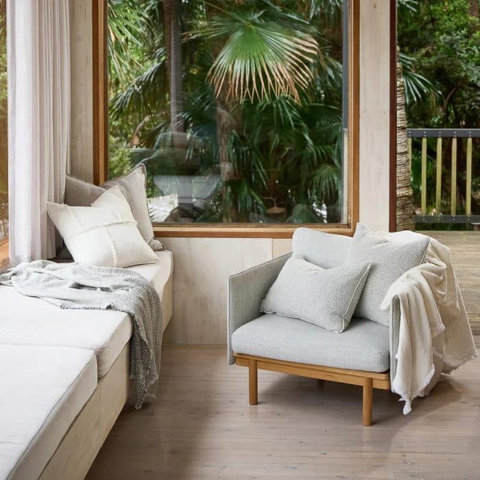 Angler Cushion - Soft Blue/ Off White - Image 9