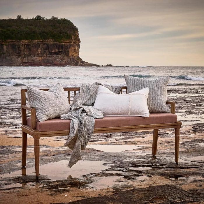 Angler Cushion - Soft Blue/ Off White - Image 10
