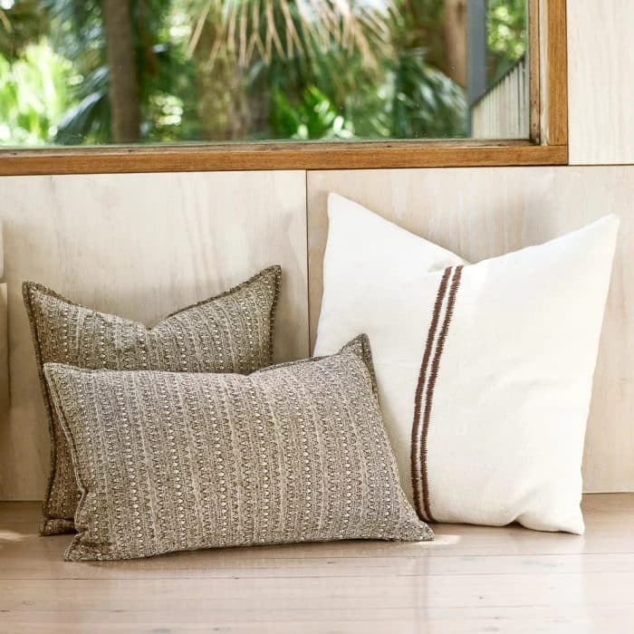 Orion Cushion - Off White/ Chocolate - Image 5