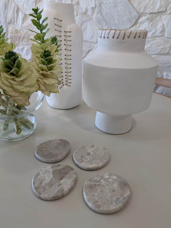 Xena Marble Coasters - Taupe - Image 3
