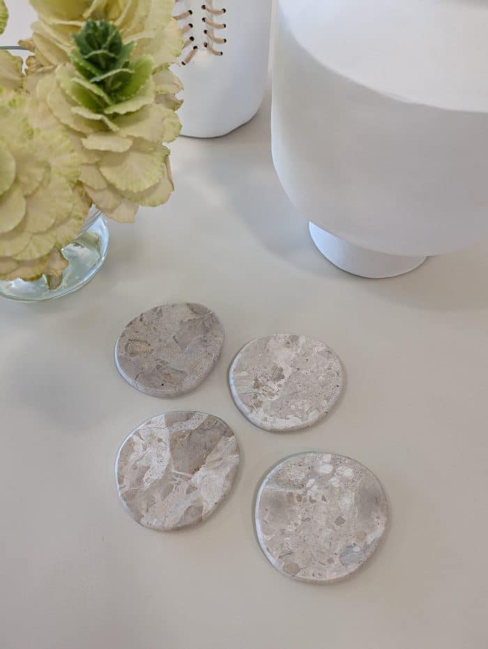 Xena Marble Coasters - Taupe - Image 4