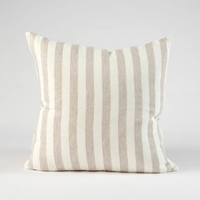 off white silver stripe cushion