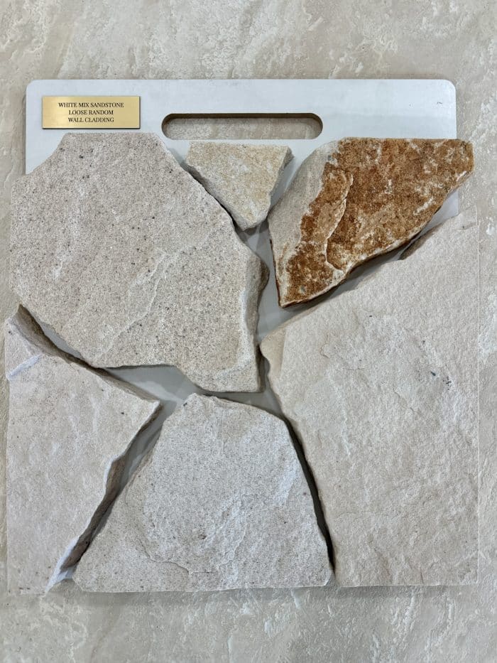 White Mix Sandstone Loose Random Wall Cladding - Image 2