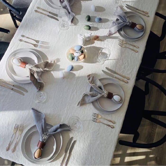 Linen Tablecloth - Off White - Image 2