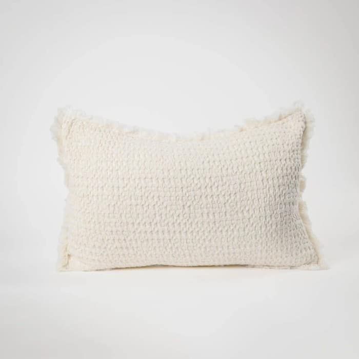 Element textured butter ivory cushion