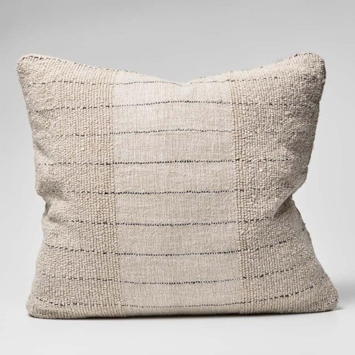 Mayla neutral handwoven cushion
