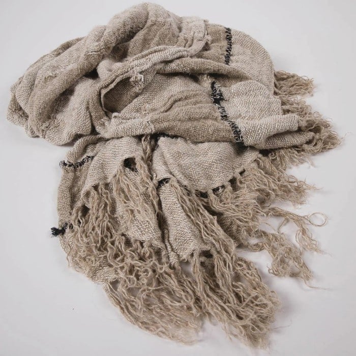 Retreat natural linen throw