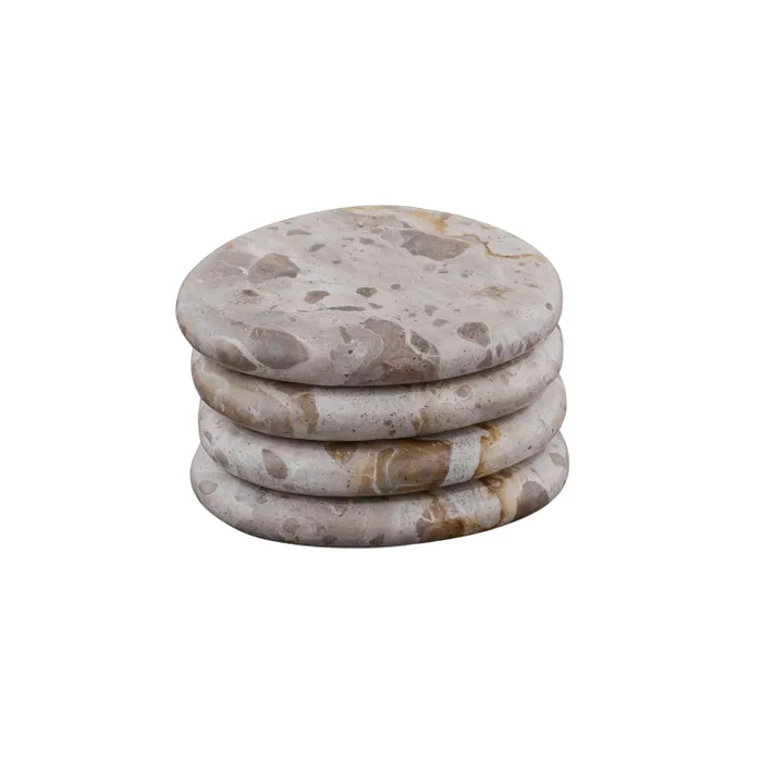 Xena Taupe marble set of four coasters