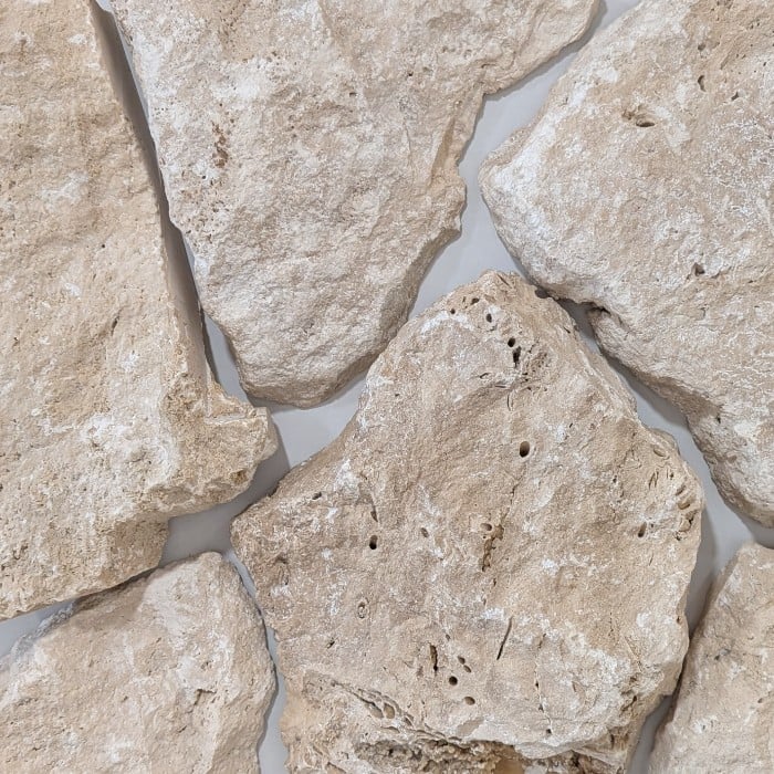Travertine unfilled stone wall cladding
