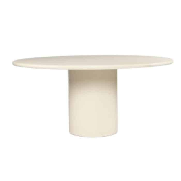 austin micro cement dining table in latte
