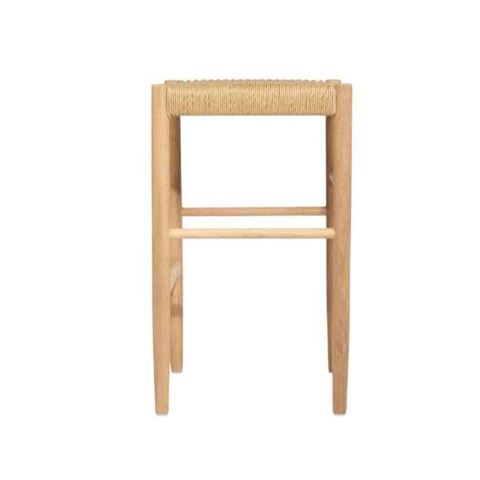 st louis American oak backless counter stool