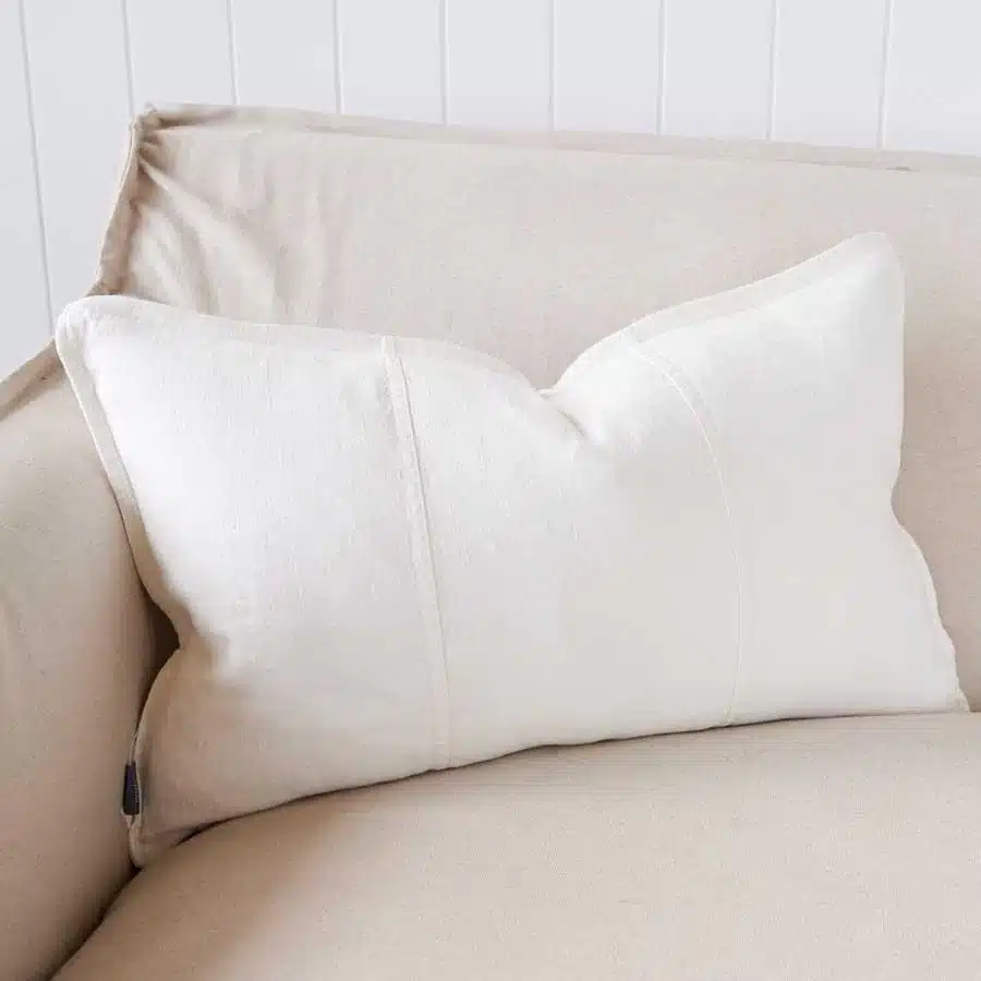 Luca Linen Cushion - Off White - Image 2